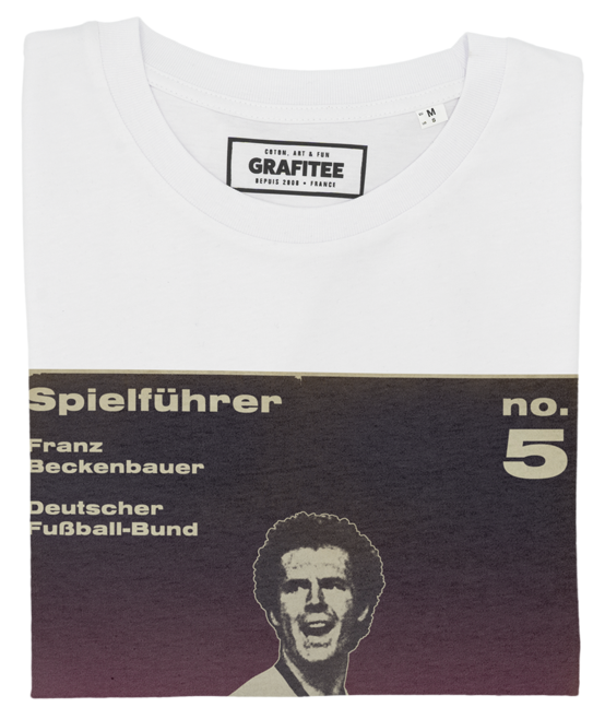 T-shirt Franz Beckenbauer blanc plié