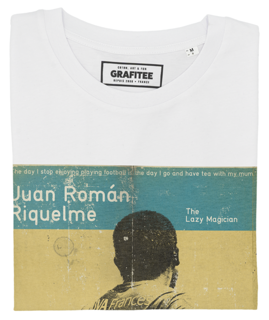 T-shirt Riquelme Boca Juniors blanc plié