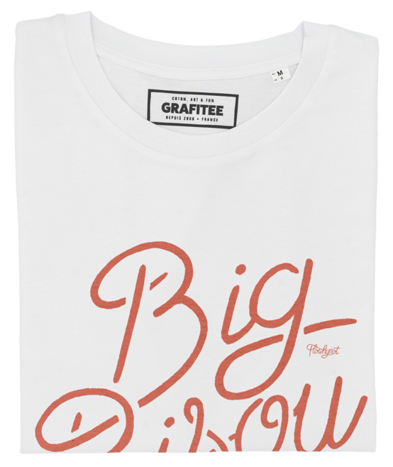 T-shirt Big Bisou blanc plié