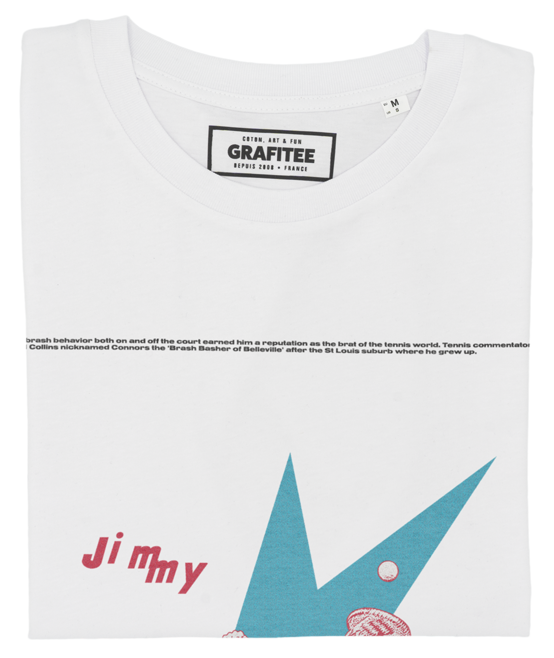 T-shirt Jimmy Connors blanc plié